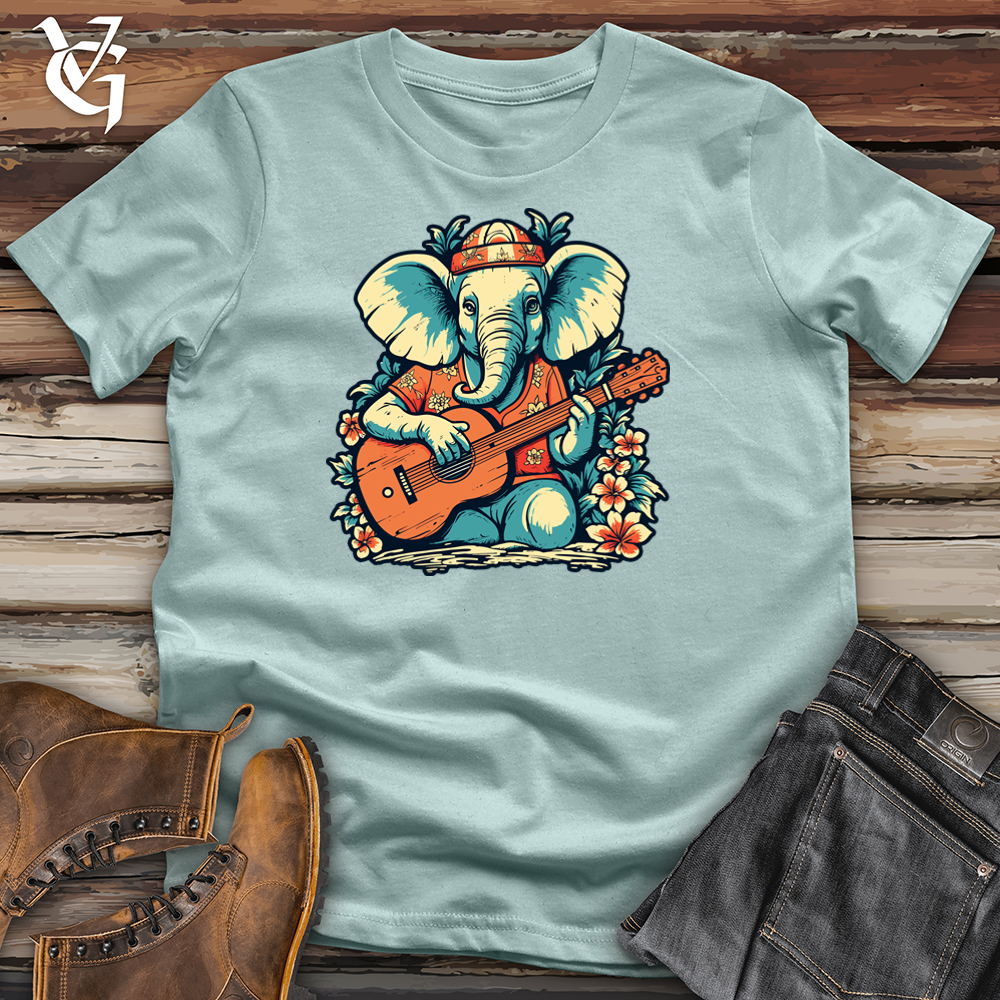 Viking Goods Ukulele Paradise Elephant Cotton Tee Dusty Blue / L