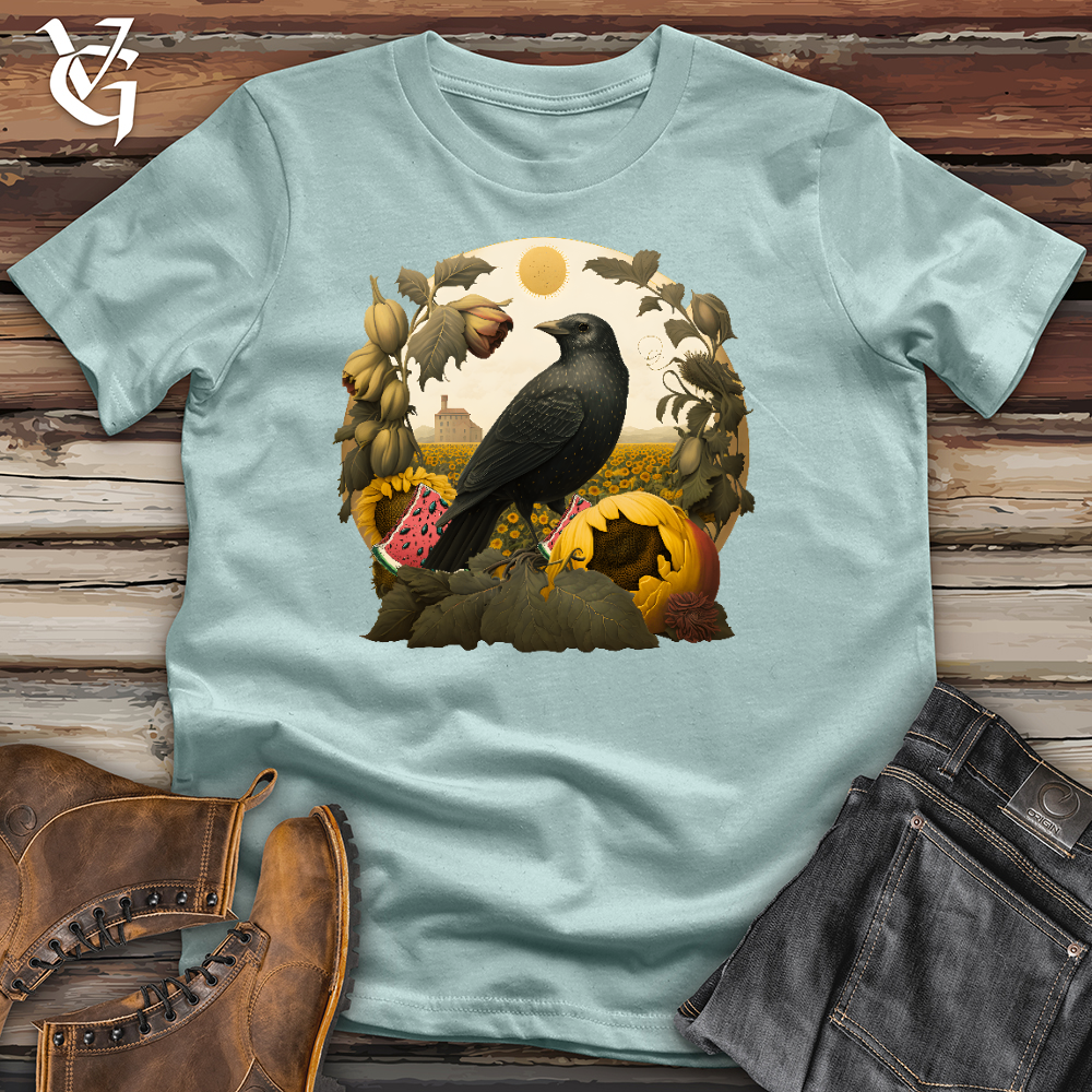 Viking Goods Watermelon Raven Perch Cotton Tee Dusty Blue / L