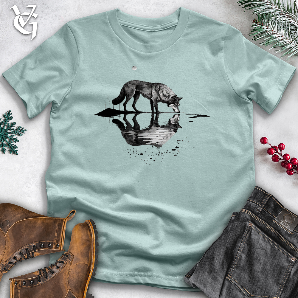 Viking Goods Wolf Reflection Cotton Tee Dusty Blue / L
