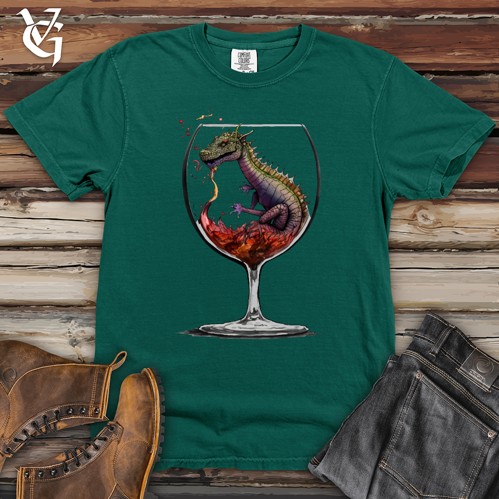 Viking Goods Dragons Drink Heavy Cotton Comfort Colors Tee Emerald / L
