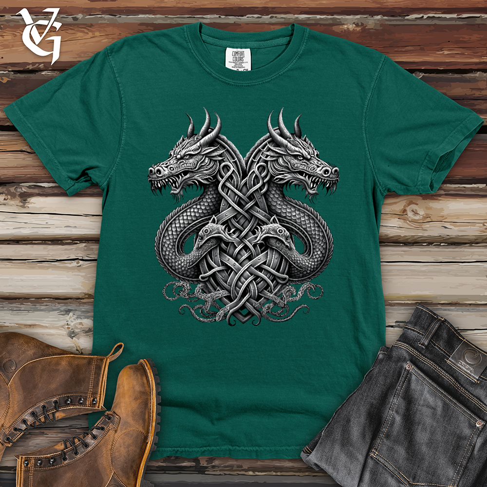Viking Goods Dreki Emblem Heavy Cotton Comfort Colors Tee Emerald / L