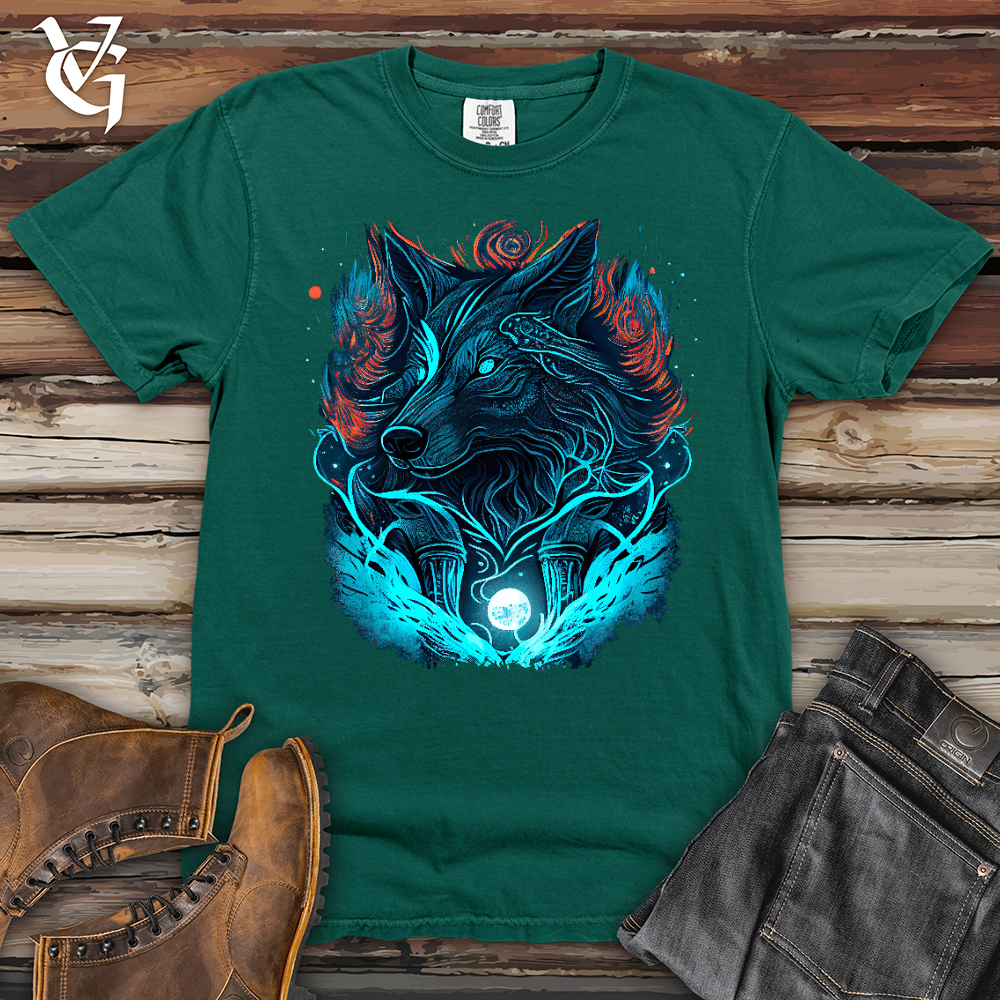 Viking Goods Fenrir Wolf Heavy Cotton Comfort Colors Tee Emerald / L