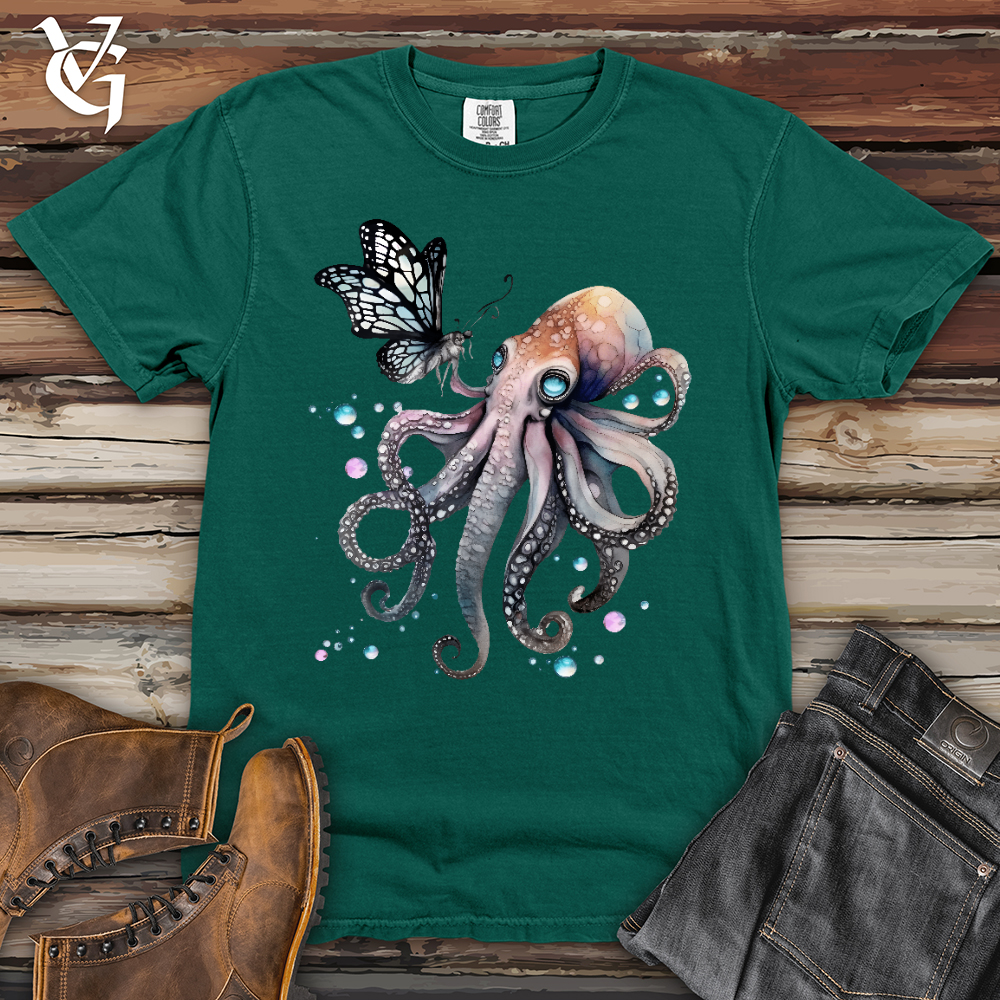 Viking Goods Octopus Butterfly Heavy Cotton Comfort Colors Tee Emerald / L