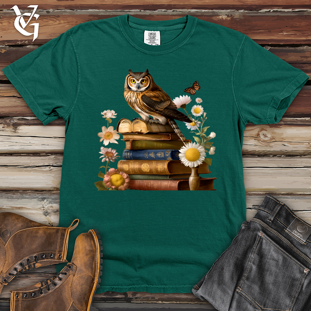 Viking Goods Owl Wisdom Heavy Cotton Comfort Colors Tee Emerald / L
