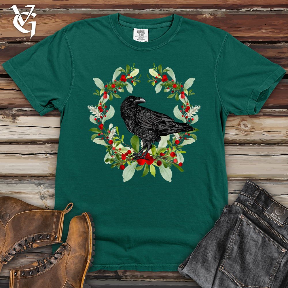 Viking Goods Raven of the Holly Heavy Cotton Comfort Colors Tee Emerald / L