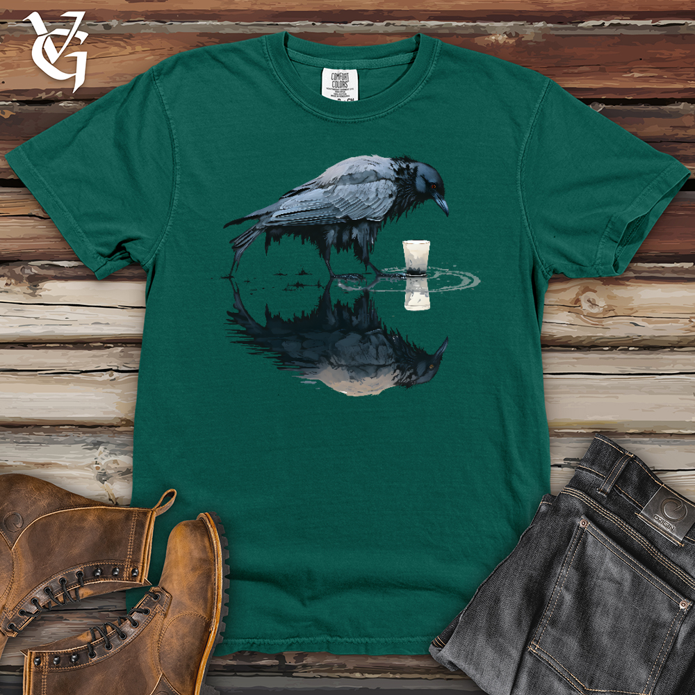 Viking Goods Raven Reflection Heavy Cotton Comfort Colors Tee Emerald / L