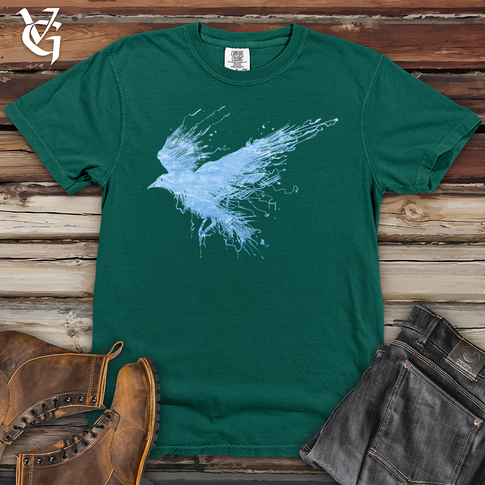 Viking Goods Smokey Winter Raven Heavy Cotton Comfort Colors Tee Emerald / L