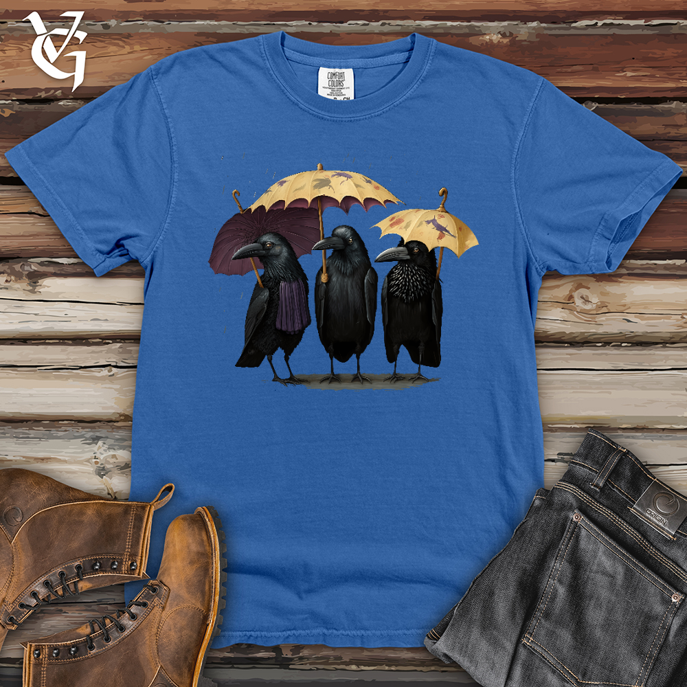 Viking Goods 3 Raven Amigos Heavy Cotton Comfort Colors Tee Flo Blue / L