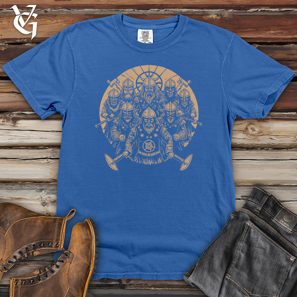 Viking Goods A Gang of Stern Vikings Heavy Cotton Comfort Colors Tee Flo Blue / L