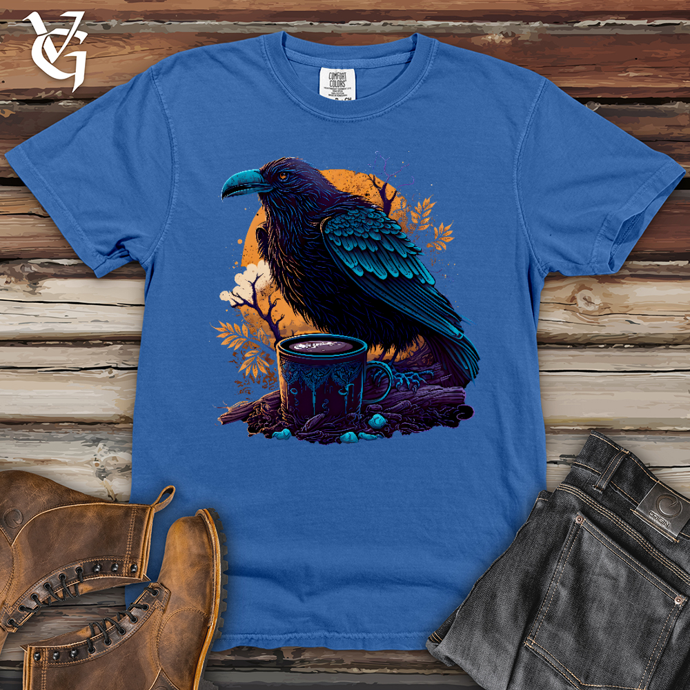 Viking Goods Black Raven Coffee Heavy Cotton Comfort Colors Tee Flo Blue / L