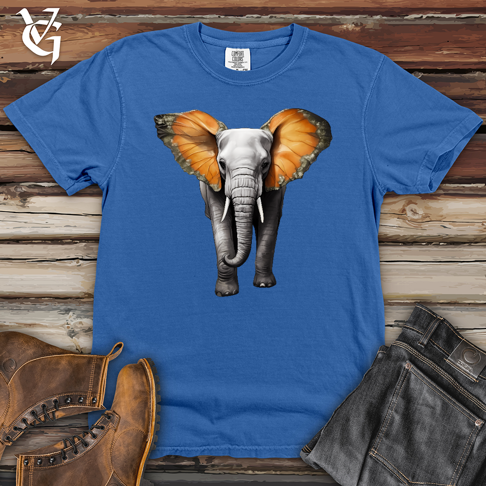 Viking Goods Butterfly Elephant Heavy Cotton Comfort Colors Tee Flo Blue / L
