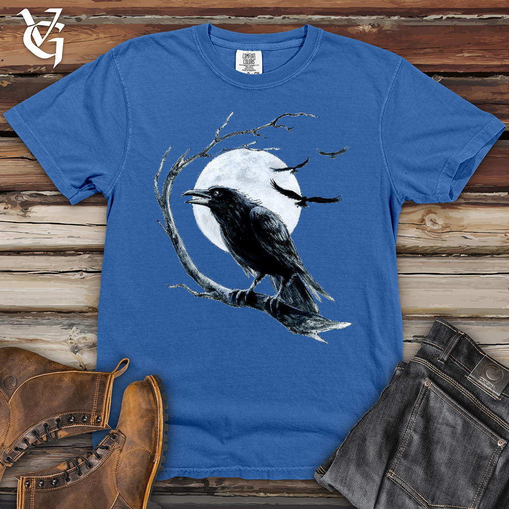 Viking Goods Cold Winter Raven Heavy Cotton Comfort Colors Tee Flo Blue / L