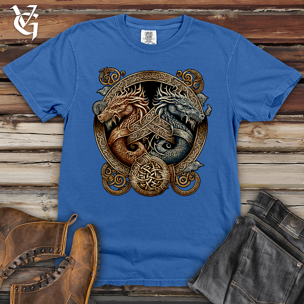 Viking Goods Dragon Dreams Heavy Cotton Comfort Colors Tee Flo Blue / L