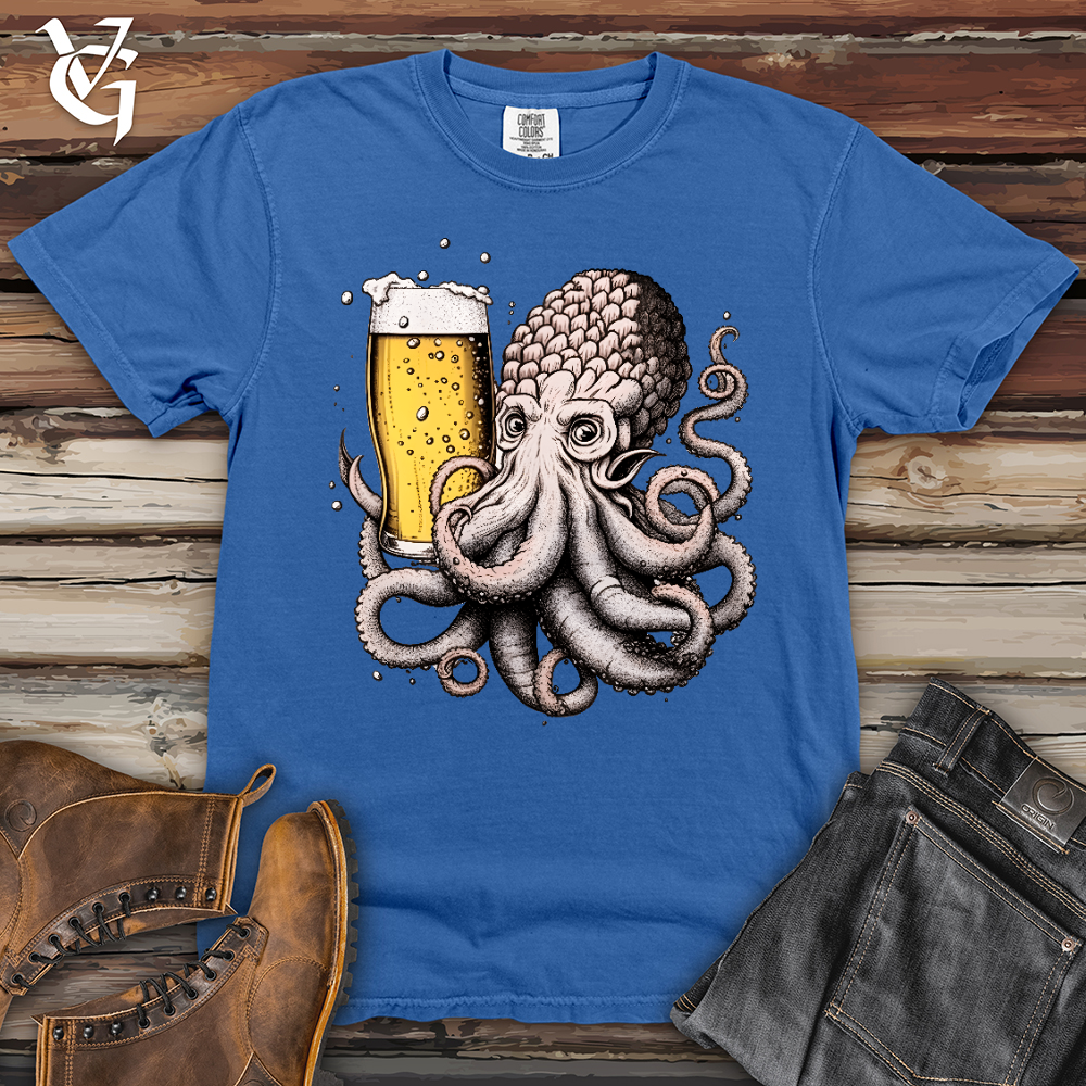 Viking Goods Hoptopus Heavy Cotton Comfort Colors Tee Flo Blue / L