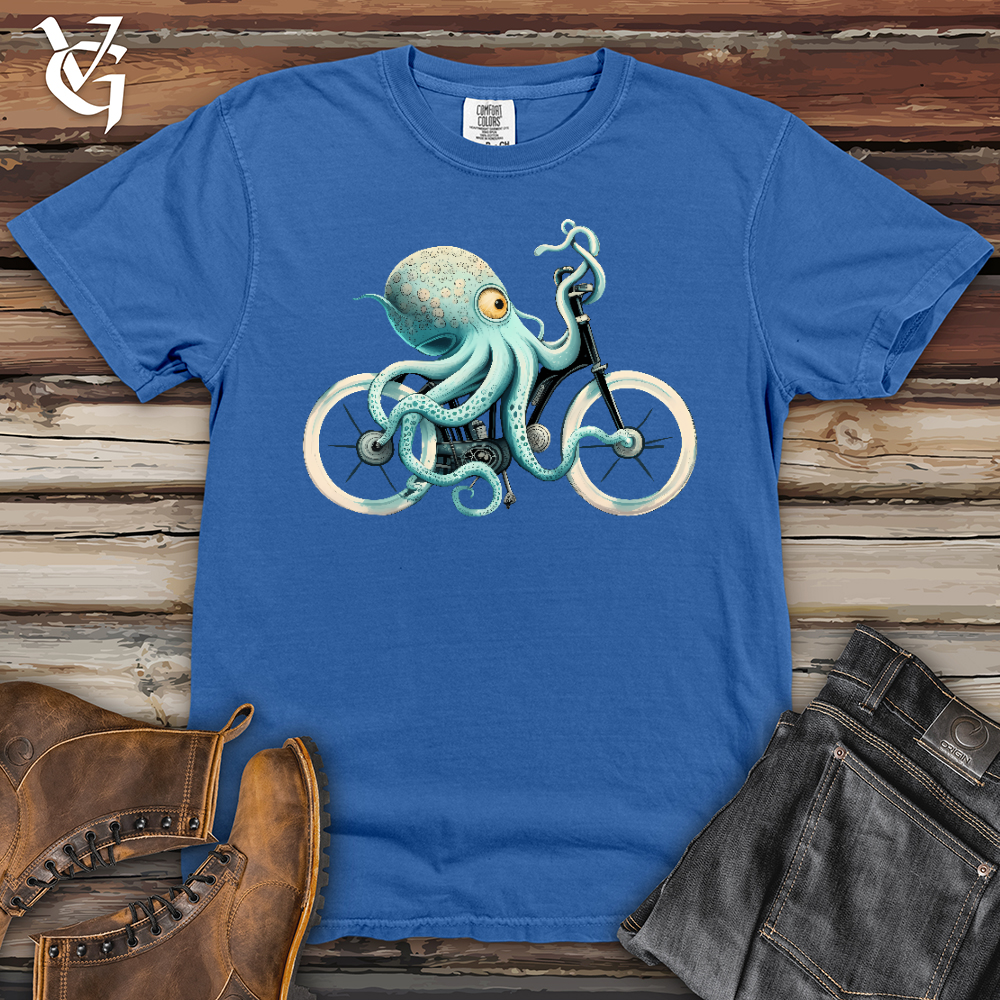 Viking Goods Octobike Heavy Cotton Comfort Colors Tee Flo Blue / L
