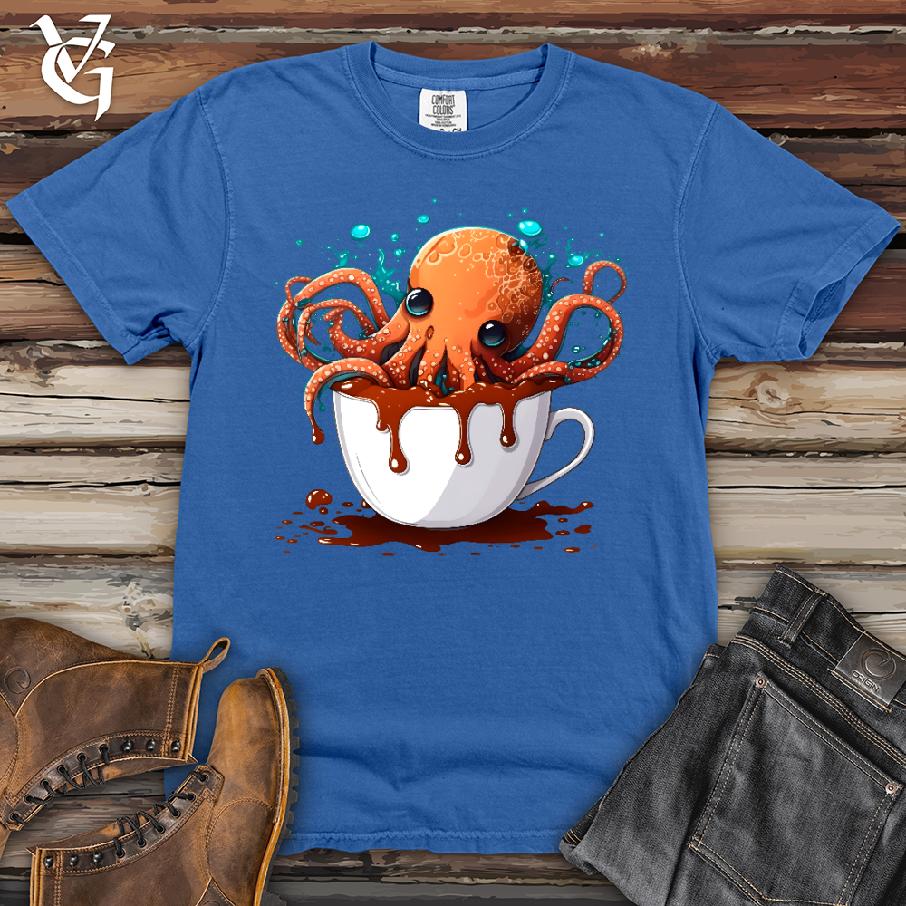 Viking Goods Octosplash Heavy Cotton Comfort Colors Tee Flo Blue / L