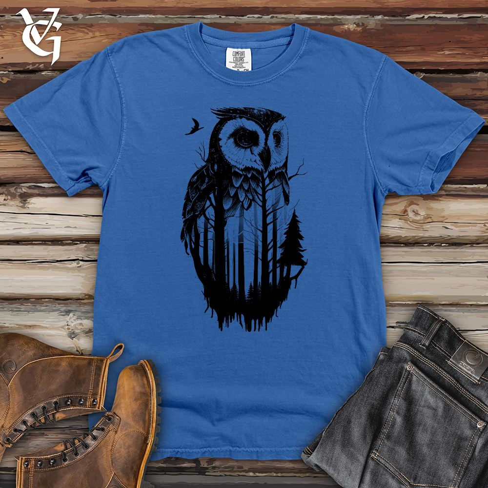 Viking Goods Owl Soul Heavy Cotton Comfort Colors Tee Flo Blue / L