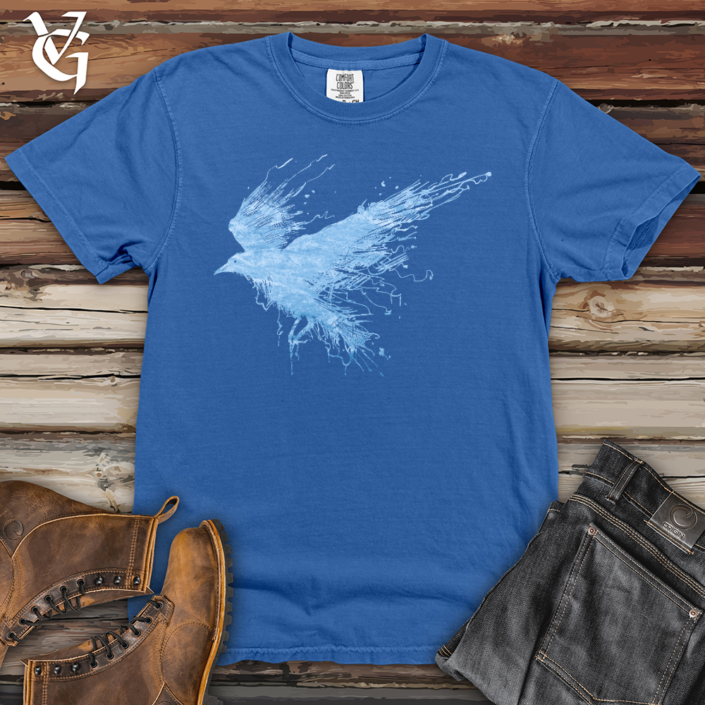 Viking Goods Smokey Winter Raven Heavy Cotton Comfort Colors Tee Flo Blue / L
