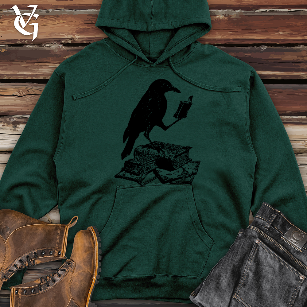 Viking Goods A Little Light Reading Midweight Hooded Sweatshirt Forest Green / L