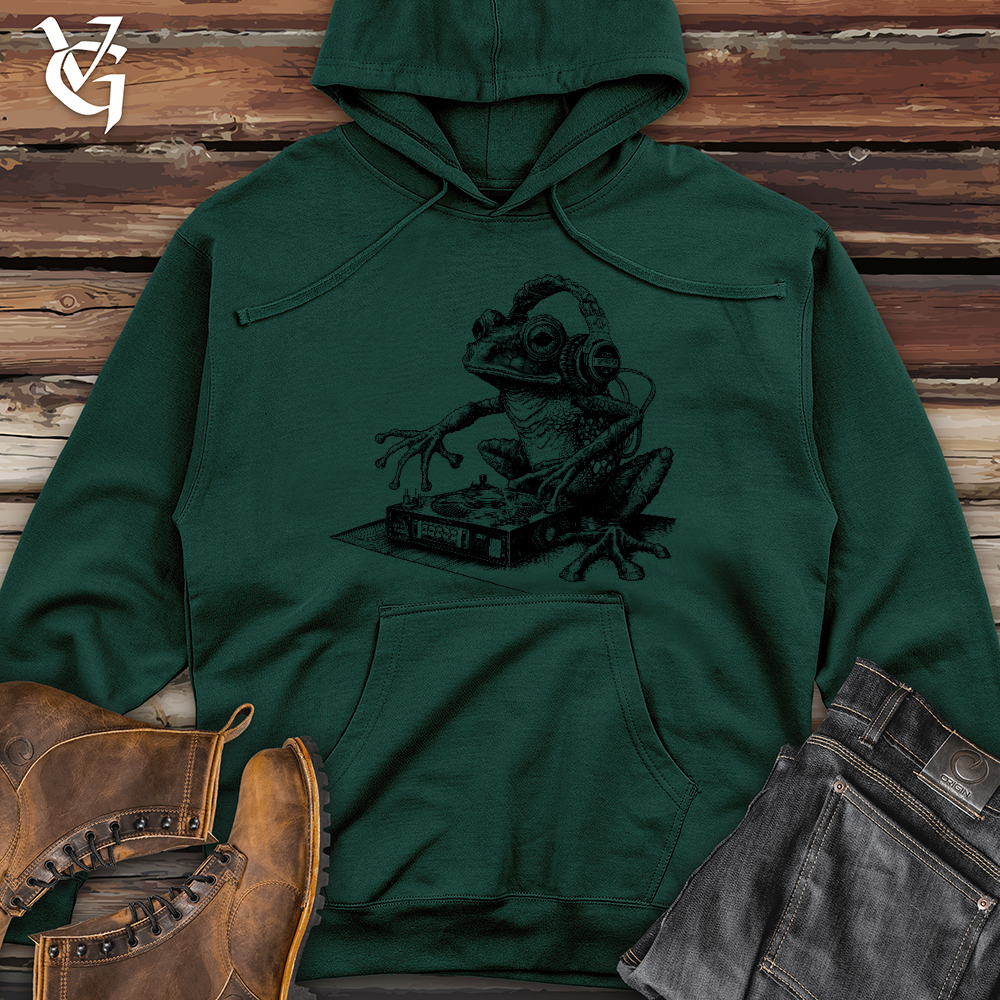Viking Goods Dj Frog Midweight Hooded Sweatshirt Forest Green / L