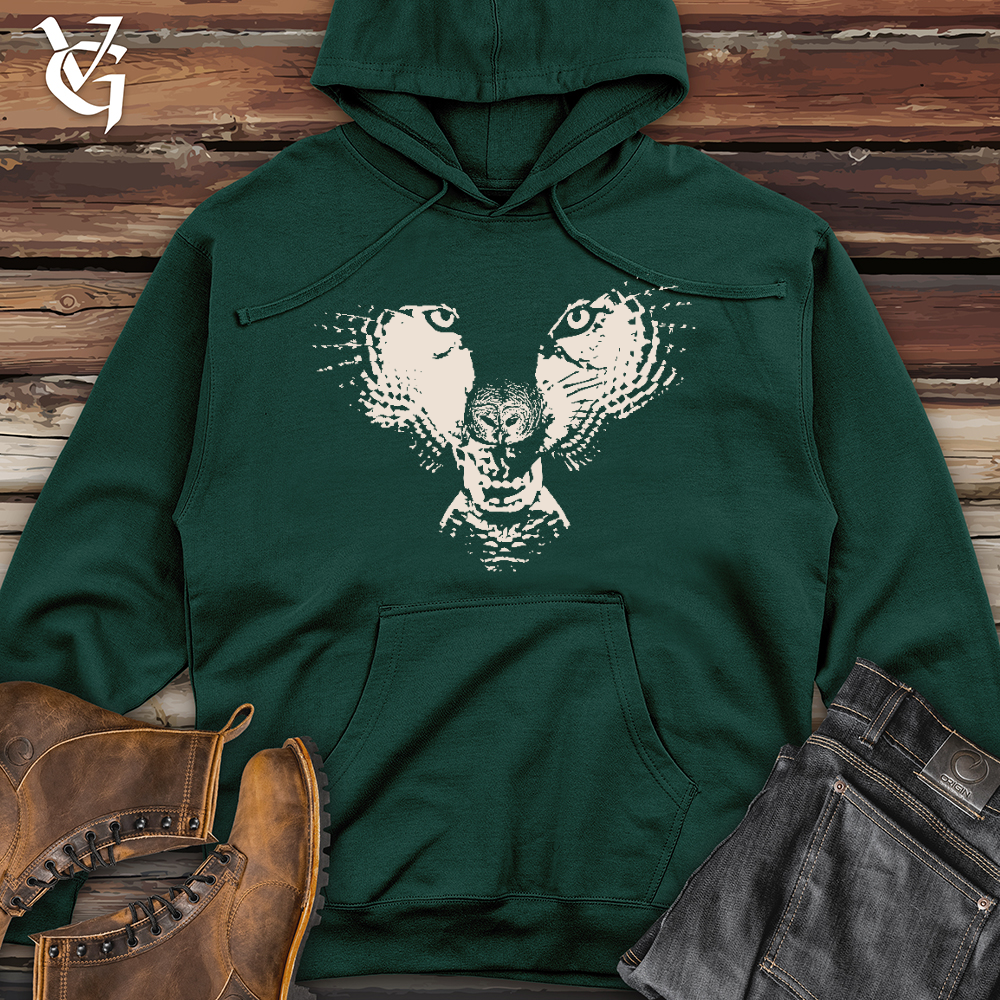 Viking Goods Flying Wolf Midweight Hooded Sweatshirt Forest Green / L