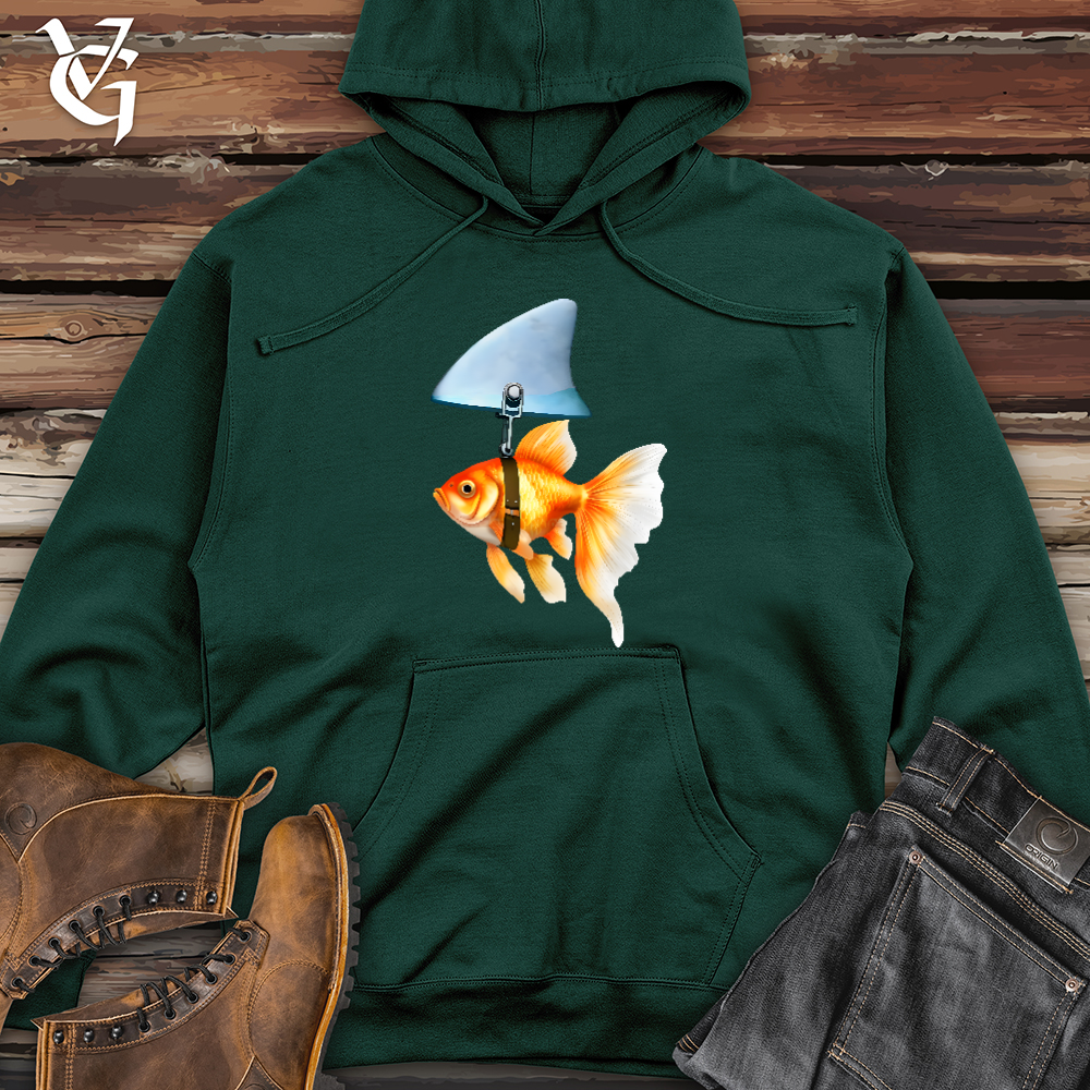 Viking Goods Goldfish Shark Fin Midweight Hooded Sweatshirt Forest Green / L