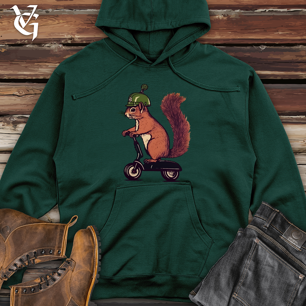 Viking Goods Squirrel Scoot Midweight Hooded Sweatshirt Forest Green / L