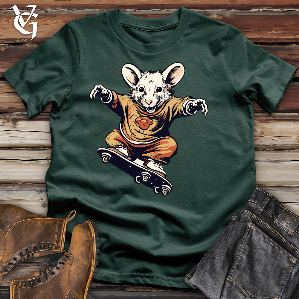 Viking Goods A Mouse Skating Cotton Tee Forest / L