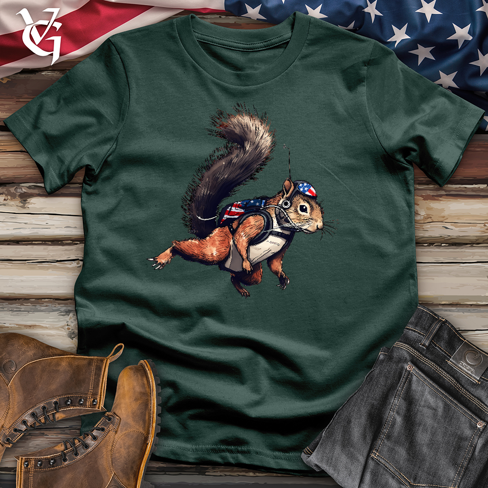 Viking Goods American Skydiving Squirrel Cotton Tee Forest / L