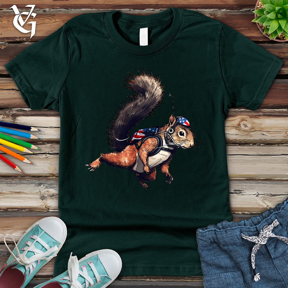 Viking Goods American Skydiving Squirrel Youth Tee Forest / L