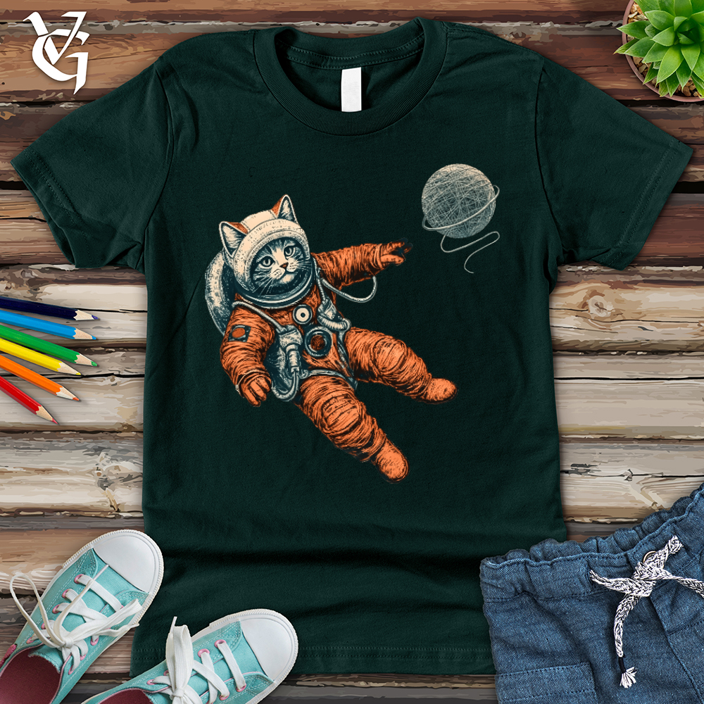 Viking Goods Astronaut Kitty Youth Tee Forest / L