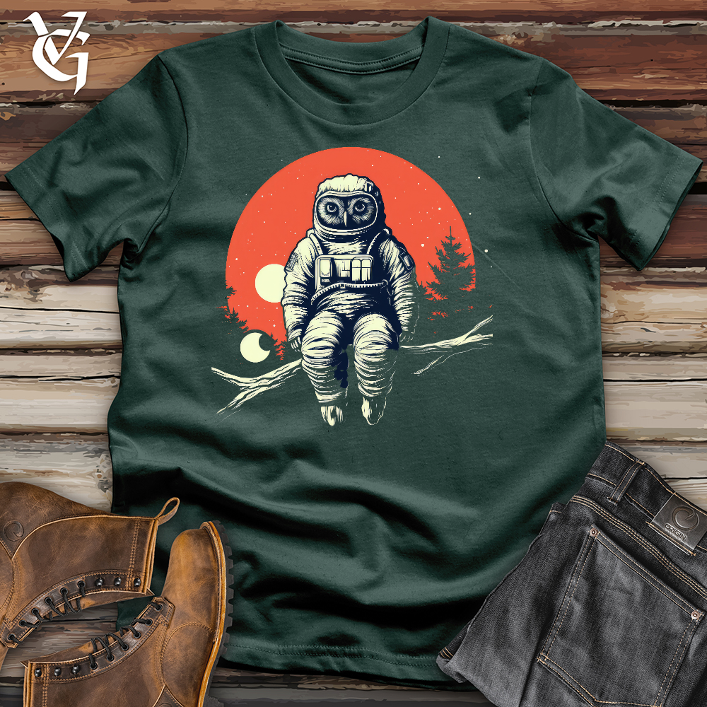 Viking Goods Astronaut Owl Cotton Tee Forest / L