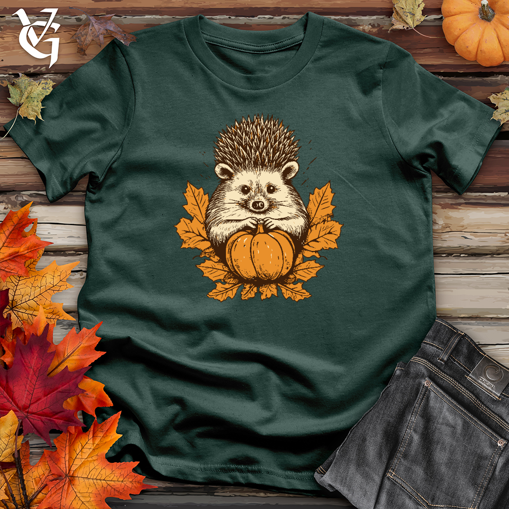 Viking Goods Autumn Crowned Hedgehog Cotton Tee Forest / L