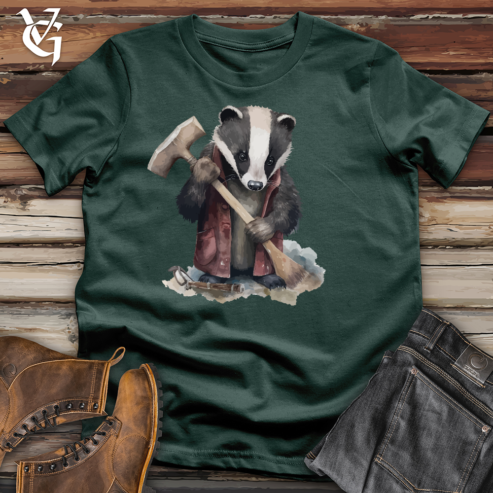 Viking Goods Badger Blacksmith Cotton Tee Forest / L