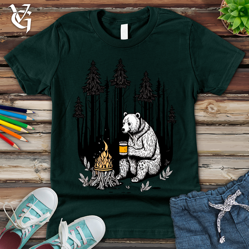 Viking Goods Bear Happy Hour Youth Tee Forest / L