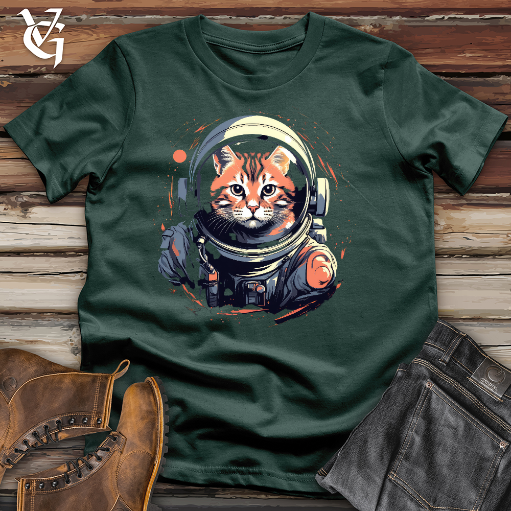 Viking Goods Cat Astronaut Cotton Tee Forest / L