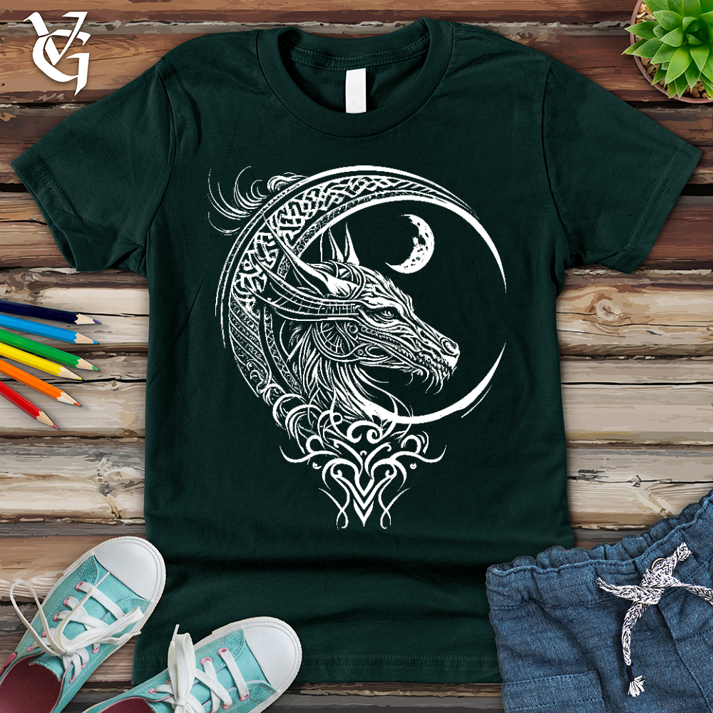 Viking Goods Celtic Dragon and Moon Youth Tee Forest / L