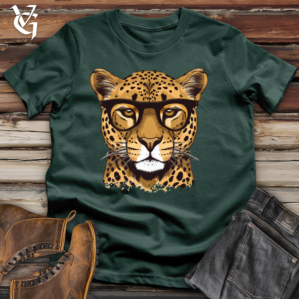 Viking Goods Cheetah Eyeglass Cotton Tee Forest / L