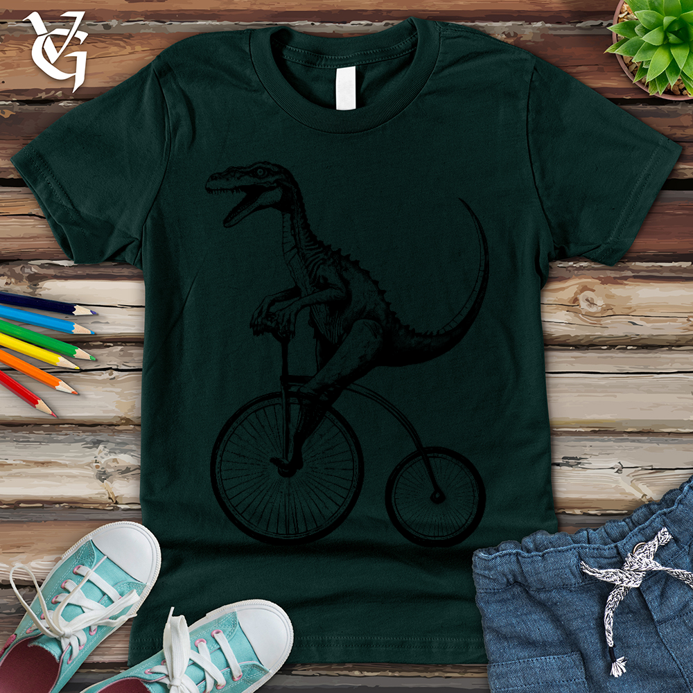 Viking Goods Dinosaur Cyclist Youth Tee Forest / L