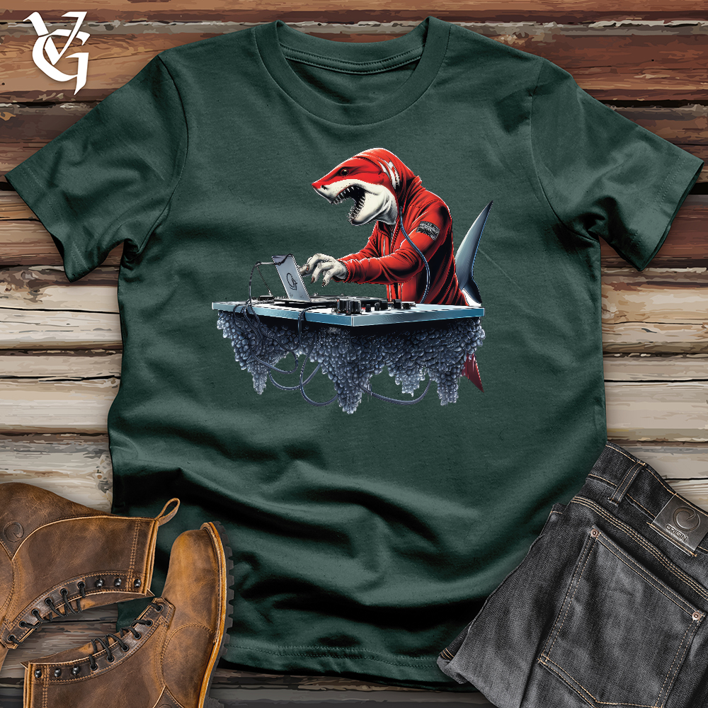 Viking Goods Dj Shark Cotton Tee Forest / L
