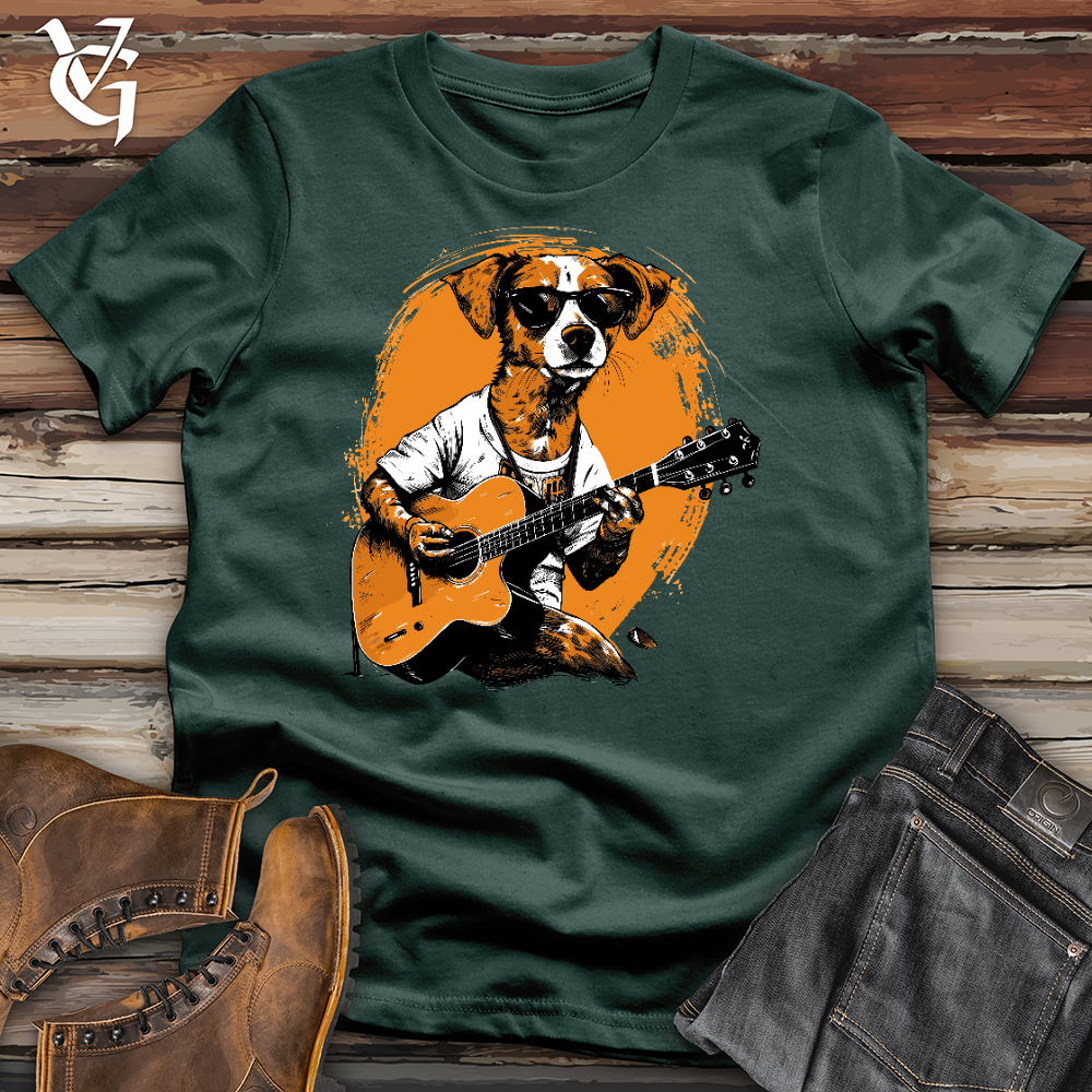 Viking Goods Dog Guitarist Cotton Tee Forest / L