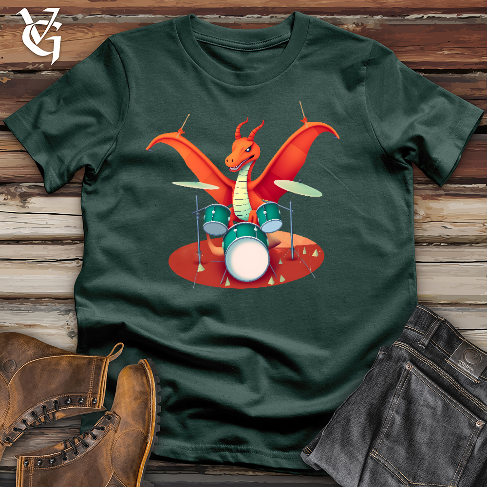 Viking Goods Dragon Drums Cotton Tee Forest / L