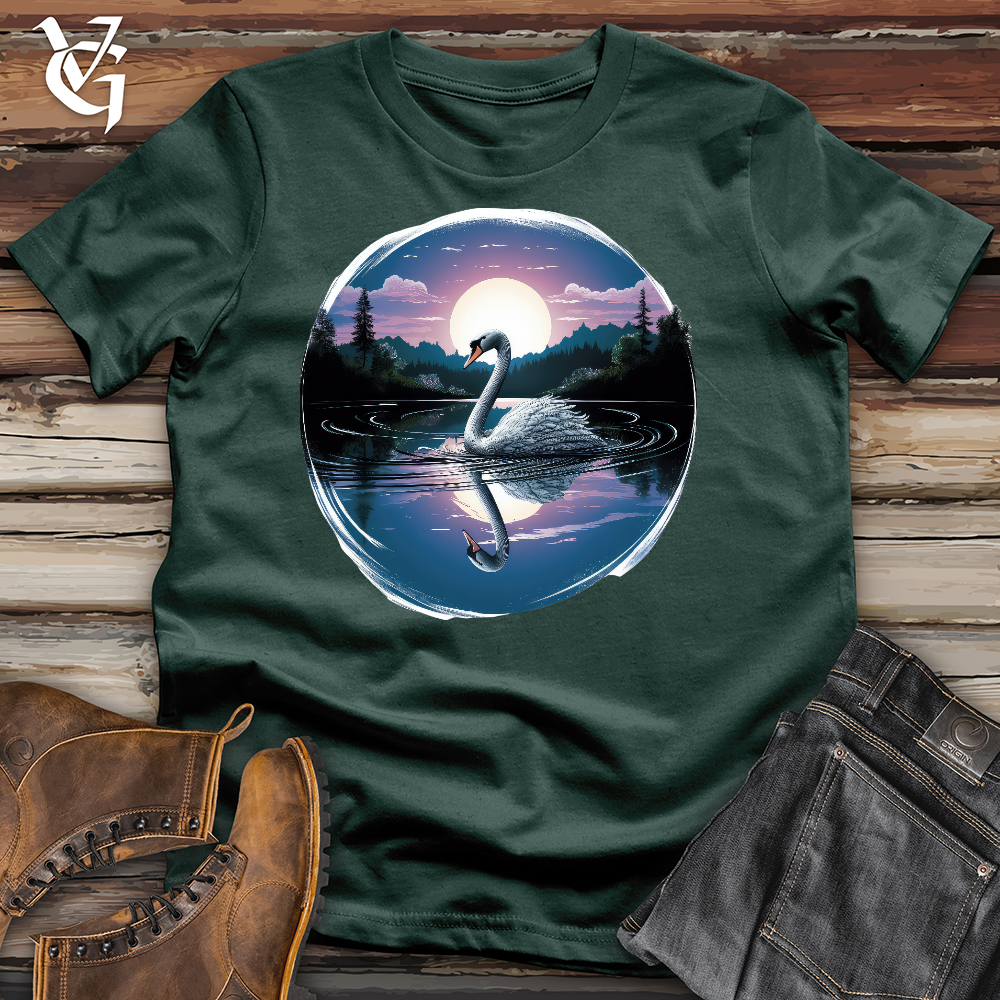 Viking Goods Elegant Swan Cotton Tee Forest / L