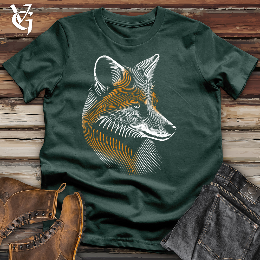 Viking Goods Fox Painting Cotton Tee Forest / L