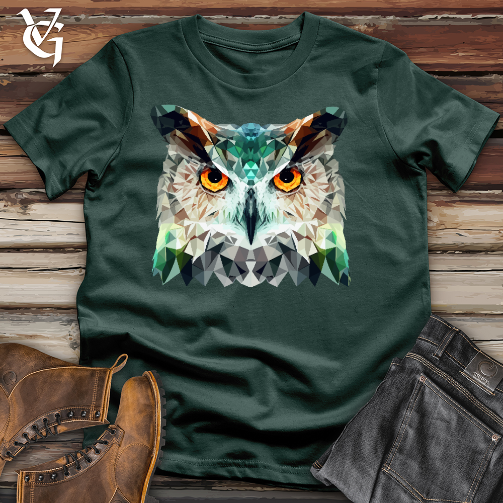 Viking Goods Geometric Owl Head Cotton Tee Forest / L