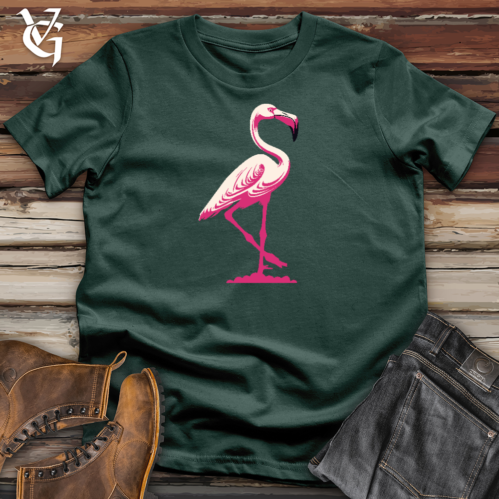 Viking Goods Graceful Flamingo Cotton Tee Forest / L