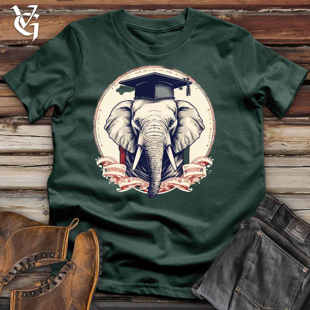 Viking Goods Graduating Elephant Cotton Tee Forest / L