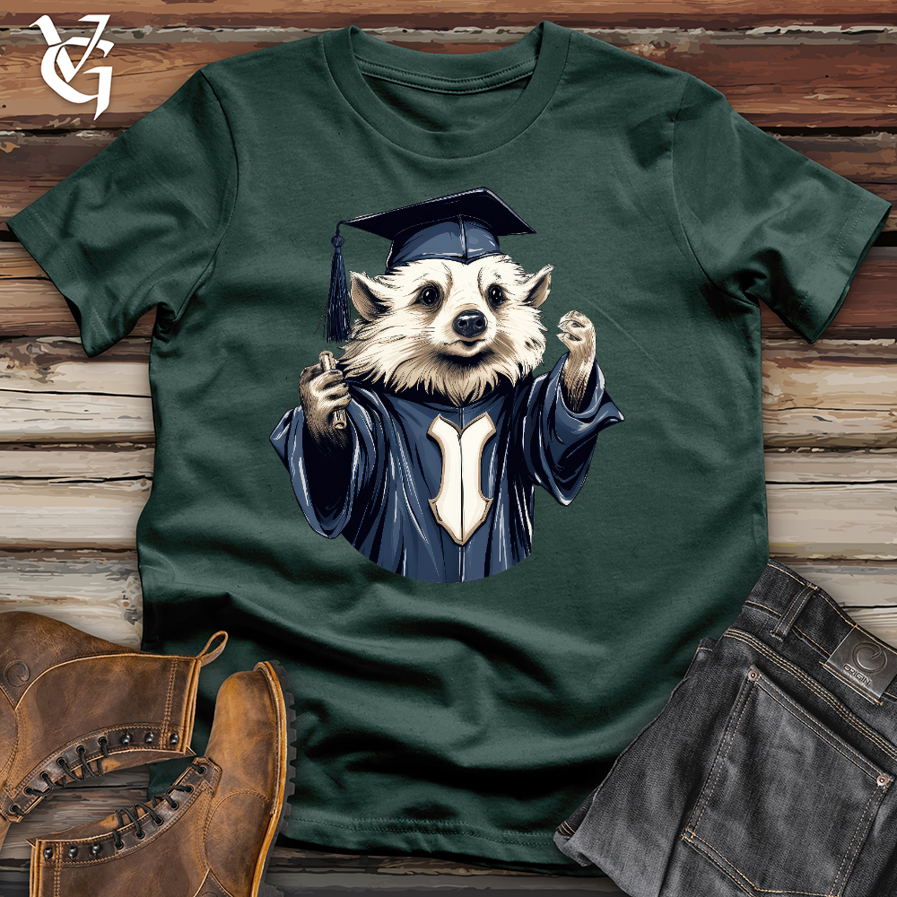 Viking Goods Graduating Hedgehog Cotton Tee Forest / L