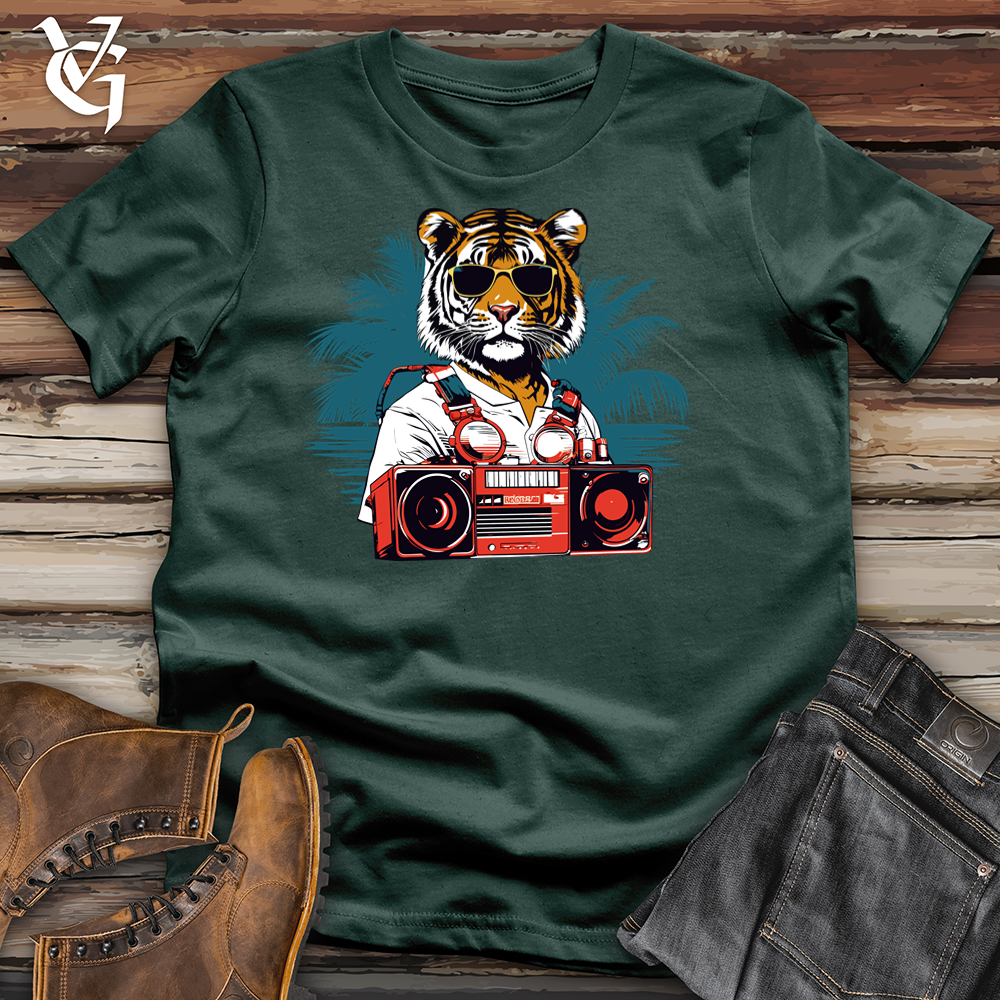 Viking Goods Groove Tiger Beats Cotton Tee Forest / L