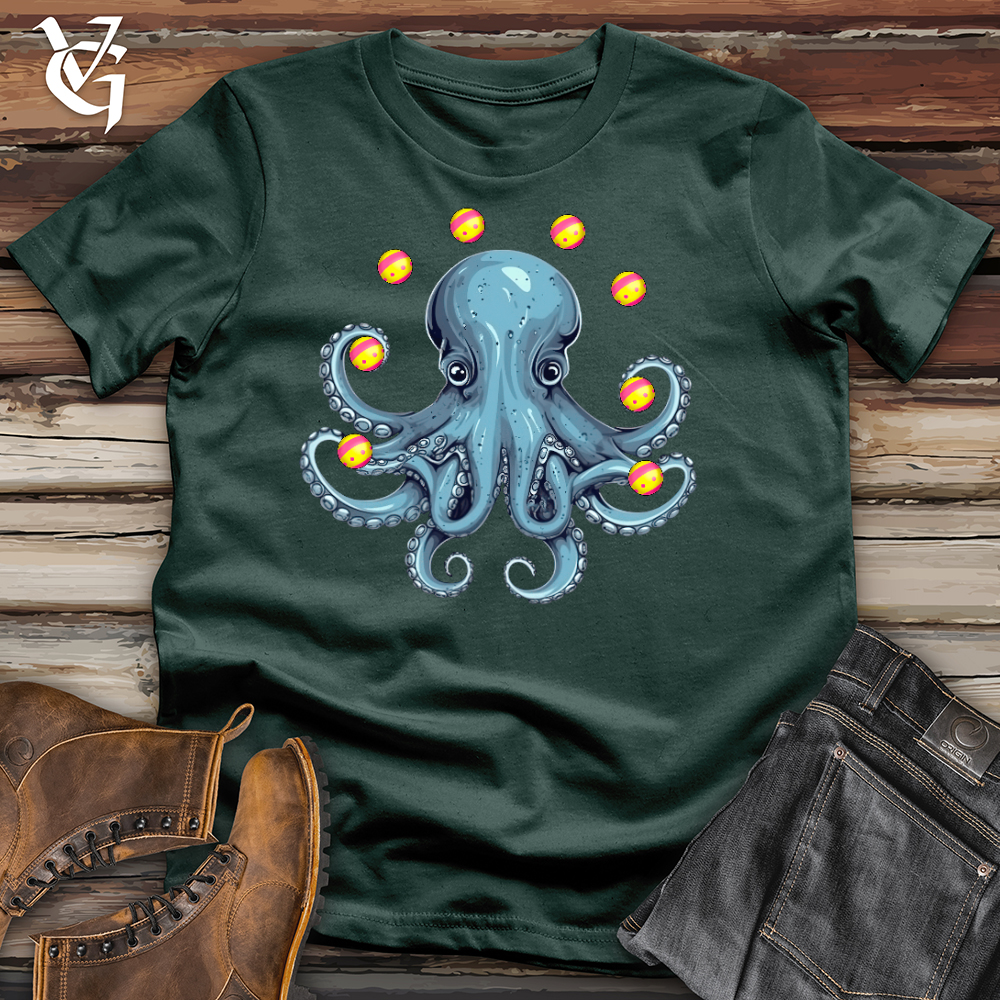 Viking Goods Juggling Octopus Cotton Tee Forest / L